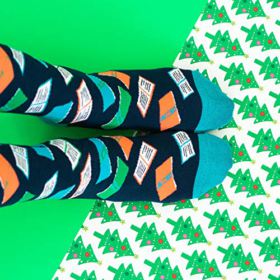 Lavley Nerd Socks Cool Socks for Men and Women Funny Gift for Geeks Books Math Science 0 2
