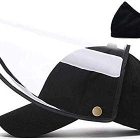CYB Detachable Black Full Face Hat Adjustable Baseball Cap for Men and Women 0