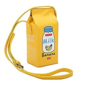 Women Fruits Banana Strawberry Milk Box Cross Body Purse Bag Women Phone Wallet Shoulder Bags 0