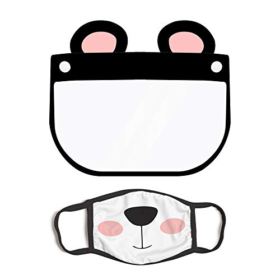 ABG Accessories Kids Face Shield with Matching Little Girls Reusable Fabric Mask 0 0