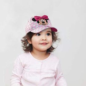 Disney Girls Minnie Mouse Cotton Baseball Cap with 3D Bowtique Bow Ages 2 7 0 0