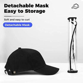 CYB Detachable Black Full Face Hat Adjustable Baseball Cap for Men and Women 0 1