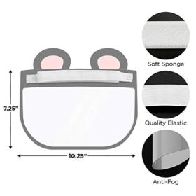 ABG Accessories Kids Face Shield with Matching Little Girls Reusable Fabric Mask 0 3