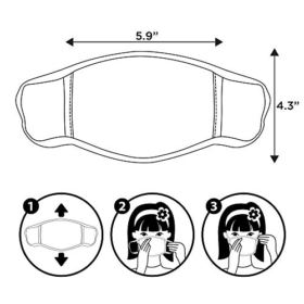 ABG Accessories Kids Face Shield with Matching Little Girls Reusable Fabric Mask 0 4