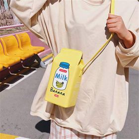 Women Fruits Banana Strawberry Milk Box Cross Body Purse Bag Women Phone Wallet Shoulder Bags 0 4