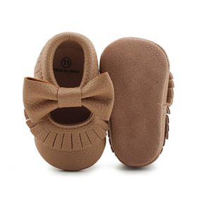 Delebao Infant Toddler Baby Soft Sole Tassel Bowknot Moccasinss Crib Shoes 0 0