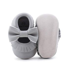 Delebao Infant Toddler Baby Soft Sole Tassel Bowknot Moccasinss Crib Shoes 0 1