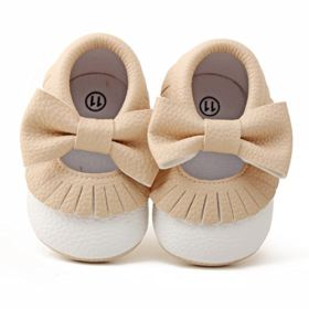 Delebao Infant Toddler Baby Soft Sole Tassel Bowknot Moccasinss Crib Shoes 0 2