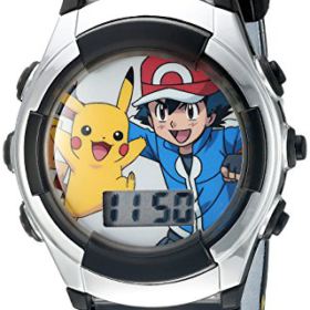 Pokemon Kids Watch with Flashing LED Lights Kids Digital Watch with Official Pokemon Characters on the Dial Childrens Watch with Easy Buckle Strap Kids Digital Watch Safe for Children 0