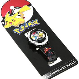 Pokemon Kids Watch with Flashing LED Lights Kids Digital Watch with Official Pokemon Characters on the Dial Childrens Watch with Easy Buckle Strap Kids Digital Watch Safe for Children 0 1