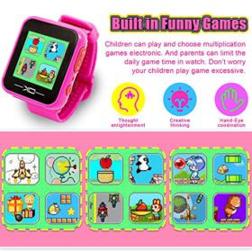 Toys for 3 8 Year Old Girls Pussan Kids Smart Watch for Kids Girls Toddler Watch with Camera USB Charging Christmas Birthday Gifts for Kids Digital Game Watches for Girl Toys Watch Age 3 8 Pink 0 1