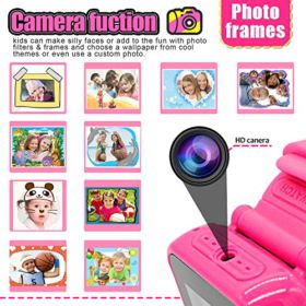 Toys for 3 8 Year Old Girls Pussan Kids Smart Watch for Kids Girls Toddler Watch with Camera USB Charging Christmas Birthday Gifts for Kids Digital Game Watches for Girl Toys Watch Age 3 8 Pink 0 2