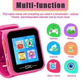 Toys for 3 8 Year Old Girls Pussan Kids Smart Watch for Kids Girls Toddler Watch with Camera USB Charging Christmas Birthday Gifts for Kids Digital Game Watches for Girl Toys Watch Age 3 8 Pink 0 3