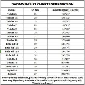 DADAWEN Boys Girls Casual Strap Light Weight Sneakers Running ShoesToddlerLittle KidBig Kid 0